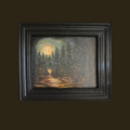 Moonlit Forest at Night - 13 x 11.5